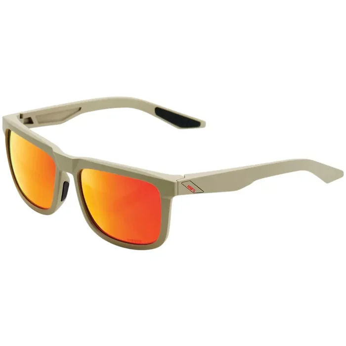 100% Blake Sunglasses Tan with Red Mirror Lens – 61029-104-43