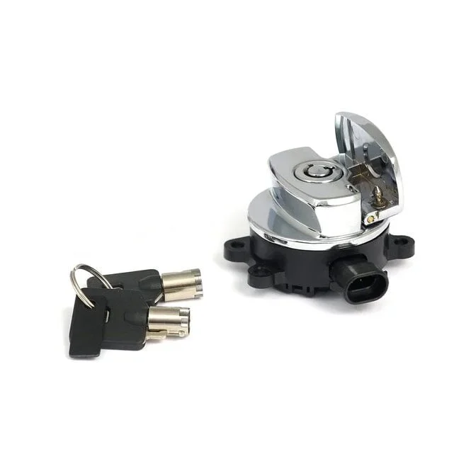 11-Up Ignition Switch, Side Hinge Type. Chrome