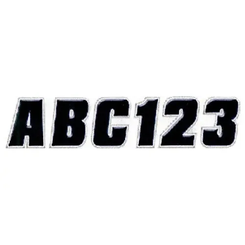 2 LETTER & NUMBER KIT BLACK /SILVER