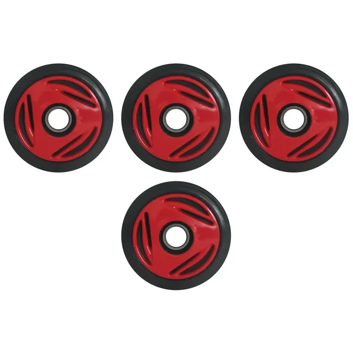 4 Front Rail Red Idler Wheels BOMBARDIER/SKI-DOO MX Z 600/800 REV (all) 02-03