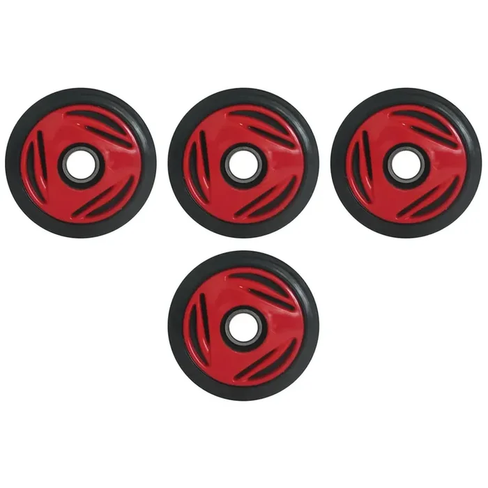 4 Front Rail Viper Red Idler Wheels BOMBARDIER/SKI-DOO Formula/GT/MX 1996-1998