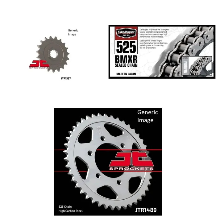 525 BMXR Chain Natural,Front & Rear Sprocket Kit KAWASAKI Ninja ZX-10R 2006-2007