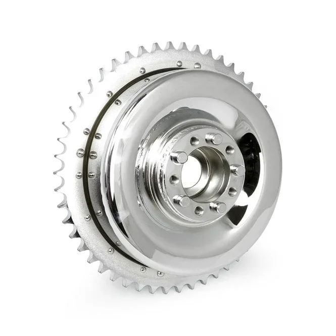 58-62 B.T. Rear Brake Drum & Sprocket. Chrome