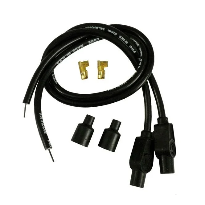 8mm Carbon Core Univ. Spark Plug Wire Set. Black