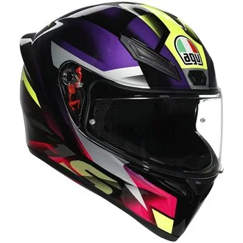 AGV K1-S Fastlap Motorcycle Helmet (Black|Purple|Pink)
