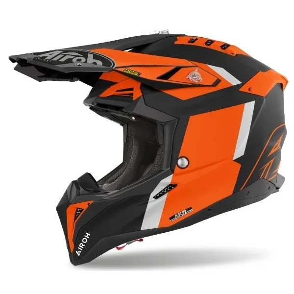 AIROH AVIATOR 3 GLORY ORANGE MATT MX HELMET 22:06