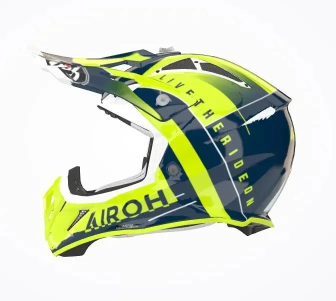 AIROH AVIATOR ACE AMAZE BLUE GLOSS MX HELMET