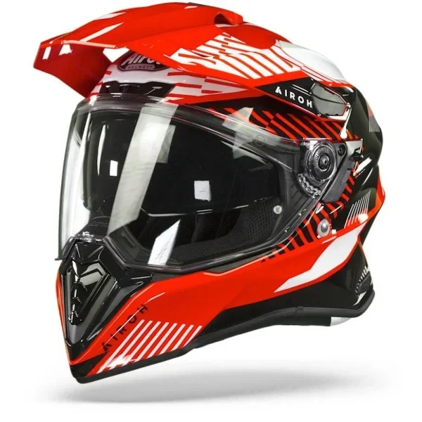 Airoh Commander Adventure Helmet – ‘Boost Red’ (Gloss) – Off Road Helmets