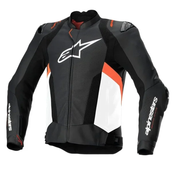 Alpinestars Missile V3 Airflow Leather Jacket Black White Red Fluo – 2 Piece Suits