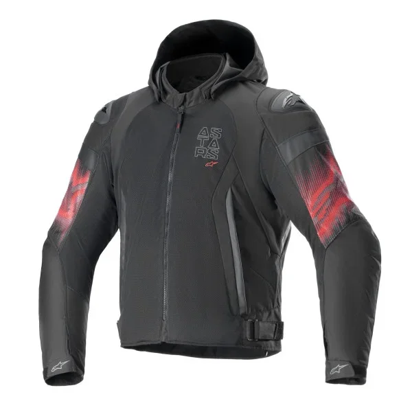 Alpinestars zaca air venom wp jkt blk bright red – Textile Jackets