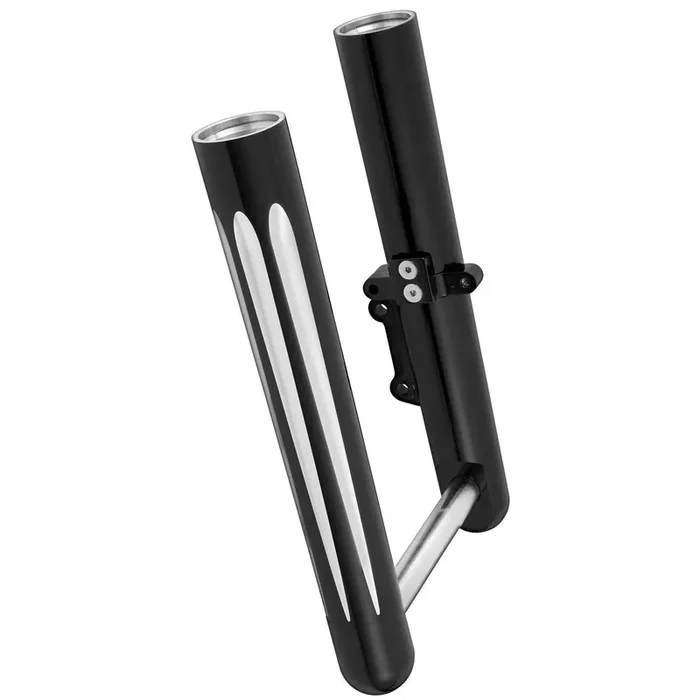 Arlen Ness Hot Fork Legs Lower Sliders Deep Cut Black Harley Softail 00-06 FLST