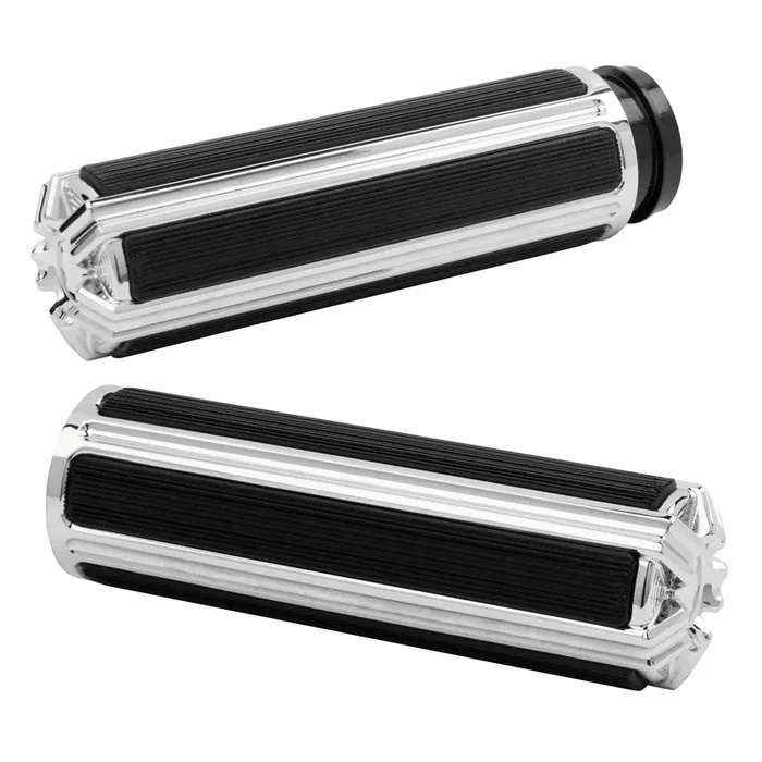 Arlen Ness Tech Chrome 10 Gauge Cable Hand grips for Harley Softail Dyna XL FLH