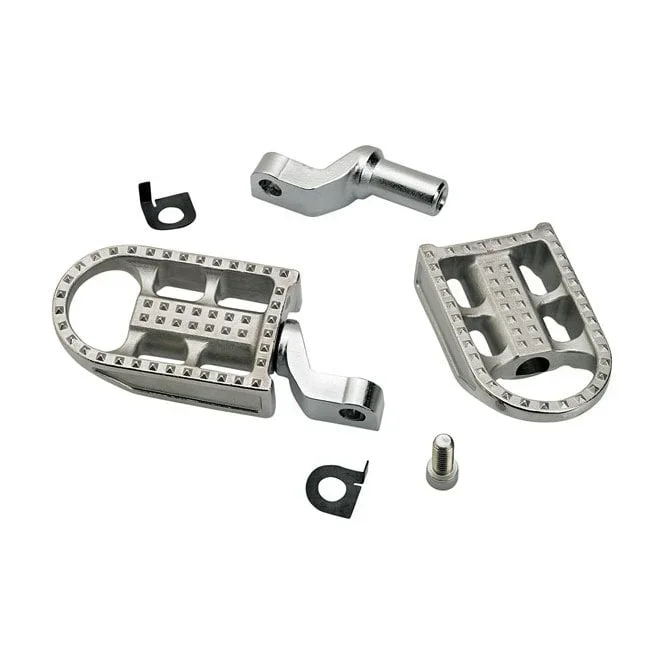 Biltwell Mushman rider foot pegs. Polished 07-22 XL883N, 1200N/NS/T/V/X/XS; 11-22 XL1200C/X (rider)