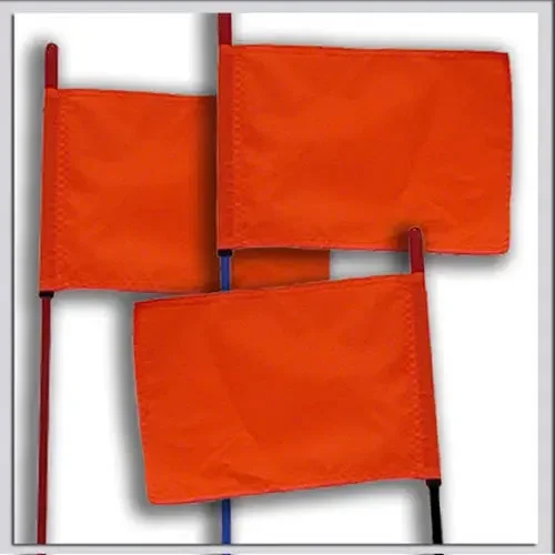 BLACK FIRE STICK W/ORANGE SAFETY FLAG – 4FT