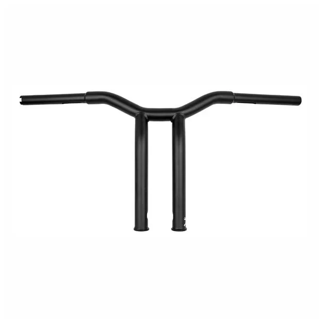 Burly, Dominator Raked 1-1/4″ T-Bar 12 Rise. Matte Black