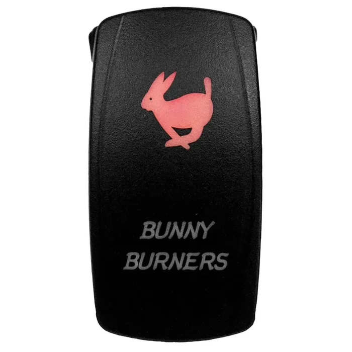 DragonFire Racing Laser-Etched Dual LED Switch – Bunny Burner on/off – Red – 04-0069