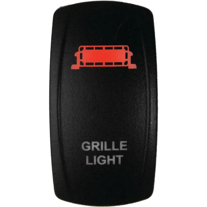 DragonFire Racing Laser-Etched Dual LED Switch – Grill Light – Red – 04-0094