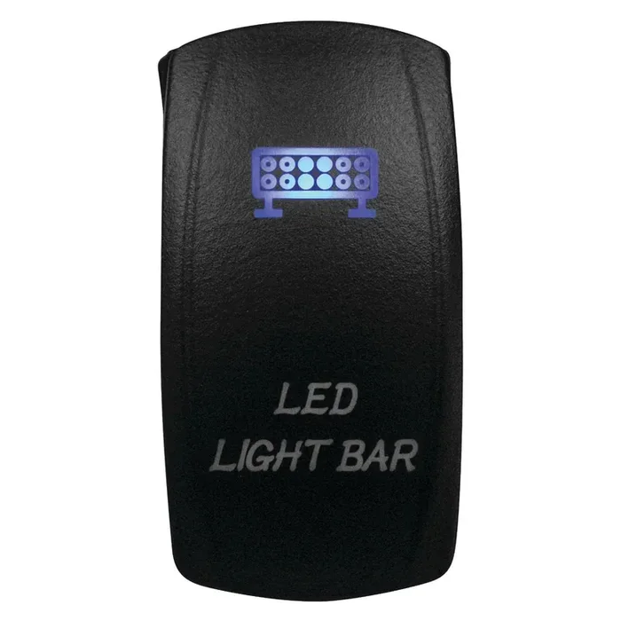 DragonFire Racing Laser-Etched Dual LED Switch – LED light bar on/off – Blue – 04-0062