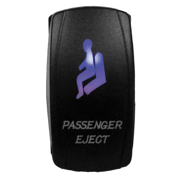 DragonFire Racing Laser-Etched Dual LED Switch – Passenger Eject on/off – Blue – 04-0080
