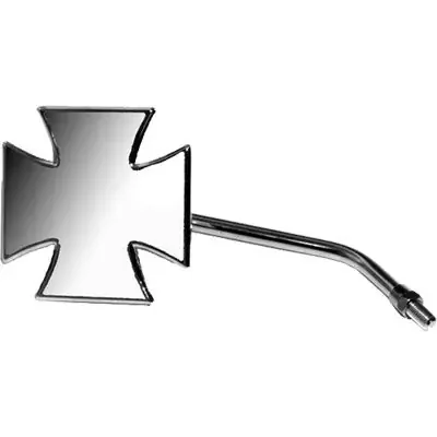 Emgo – 20-34842A – Maltese Cross Mirror, 10mm Euro or Japanese Models L.H.