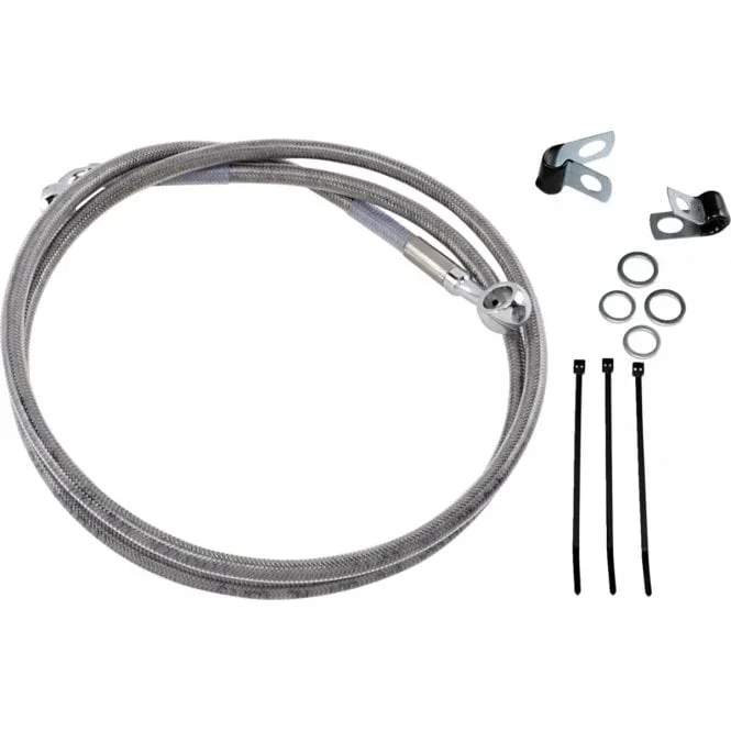 Extended Length Stainless Steel Brake Line Kit Dyna, Classic, Sportster