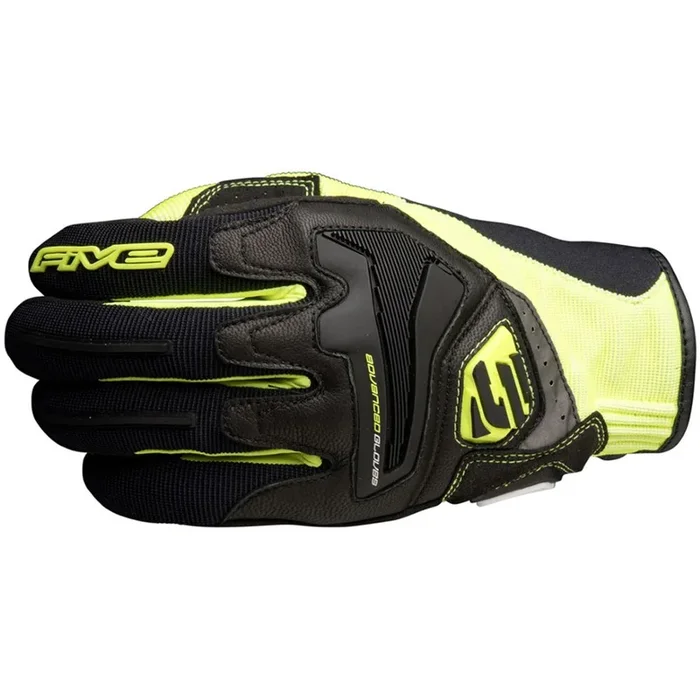 Five RS4 Gloves Black Flo Yellow