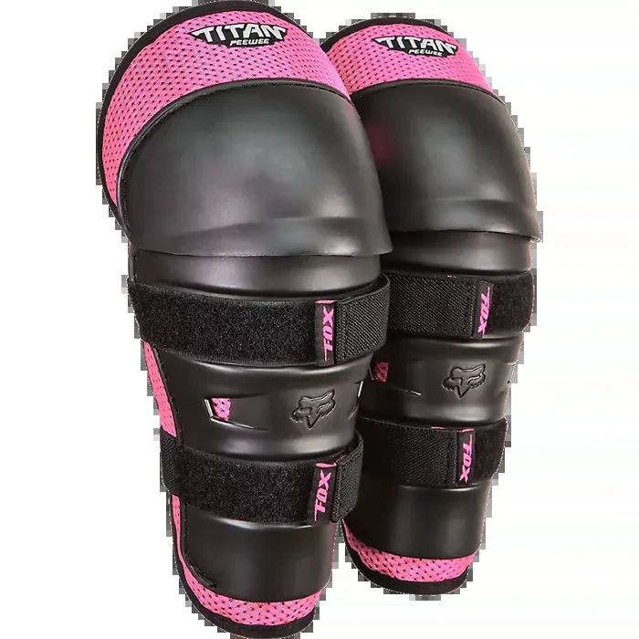 FOX PEEWEE TITAN KNEE/SHIN GRD – BLACK PINK