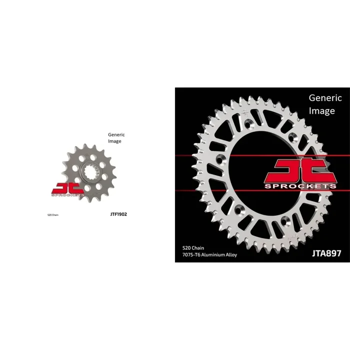 Front Steel and Rear Aluminum Sprocket Kit for OffRoad KTM 350 LC4 EXC 1995