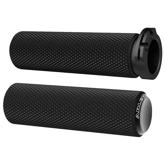 Harley XL1200X Sportster Forty-Eight 10-14Knurled Fusion Grips Black Arlen Ness