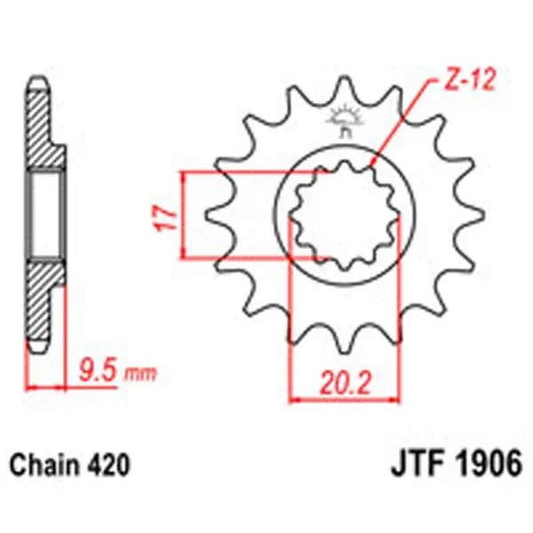 JT Gear Box Sprockets G/B 1906-12 – Chain & Sprocket Kits