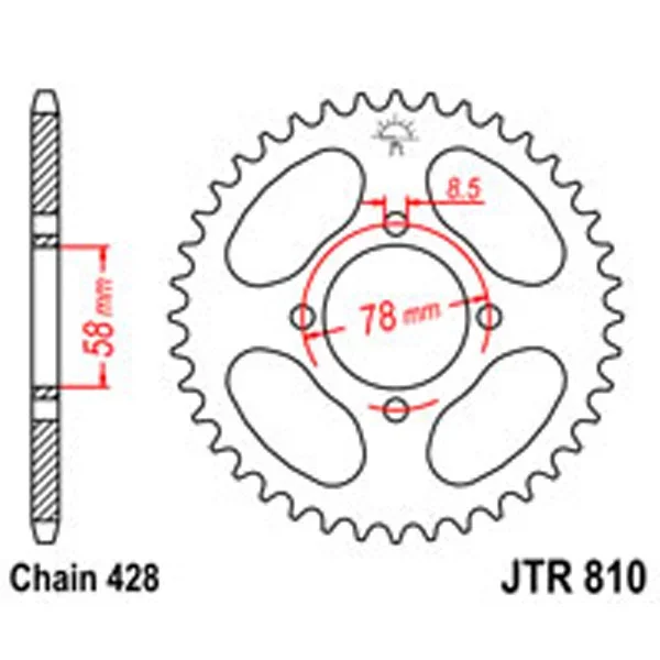 JT Rear Sprockets R/W 810-50T SUZ – Chain & Sprocket Kits