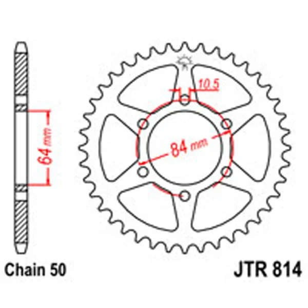 JT Rear Sprockets R/W 814-45T SUZ + – Chain & Sprocket Kits