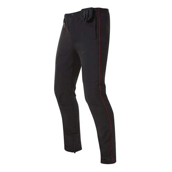 Keis T103RP Heated Trousers – Black/Red Pipe