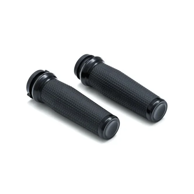 Kuryakyn Thresher Grips. Black 08-21 H-D with e-throttle (excl. 18-21 FLTRXSE)