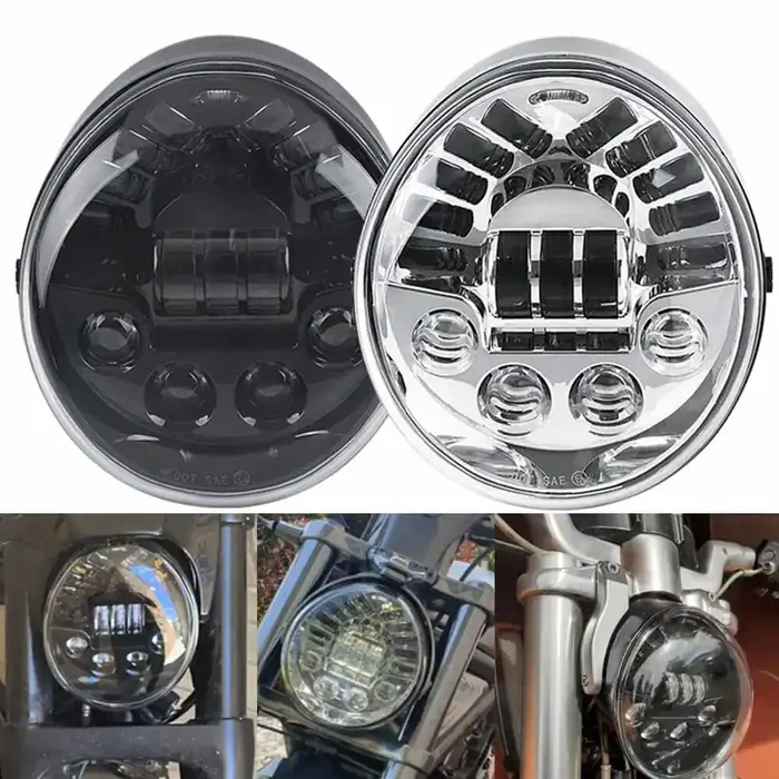 LED Ultra View Headlight Headlamp W/DRL For Harley V-Rod VRSCX VRSCA VRSCB Muscle VRSCF VRSCSE Night Rod Special VRSCDX Street Rod VRSCR 02-17