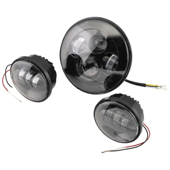 Letric Lighting LED Headlamp and Fog Lamp Kit Black 7″