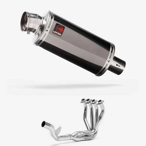 Lextek Dark Tint Stainless Steel OP16 Full Exhaust System 250mm Single Sided