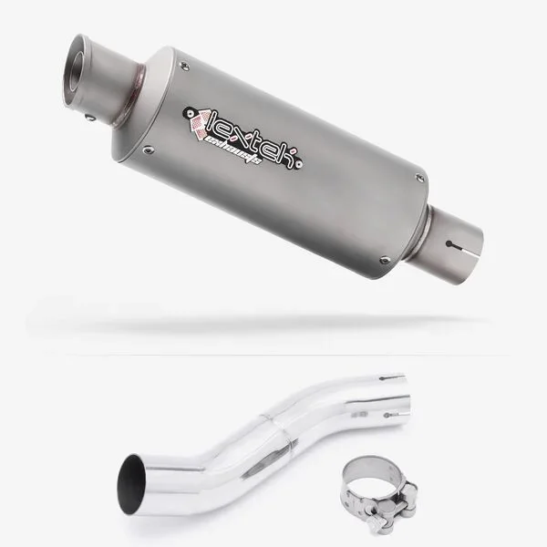 Lextek Stainless Steel GP1 Matt GP Stubby Exhaust 240mm with Link Pipe for Suzuki GSX 250 R (17-18)