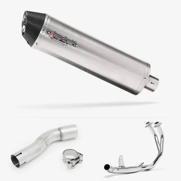 Lextek Stainless Steel RP1 Gloss Oval Exhaust System 400mm for Honda CMX500 Rebel (17-24)