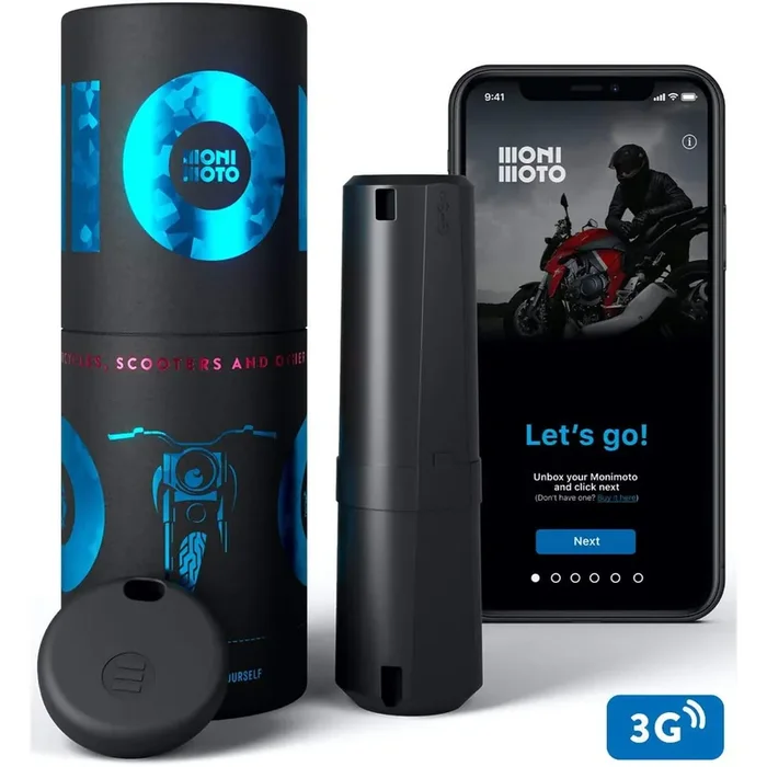 MoniMoto Portable GPS Tracker For Cars, Motorcycles, Scooters ATVs, UTV‘s, Snowmobiles – DIY Installation, No Wiring Required