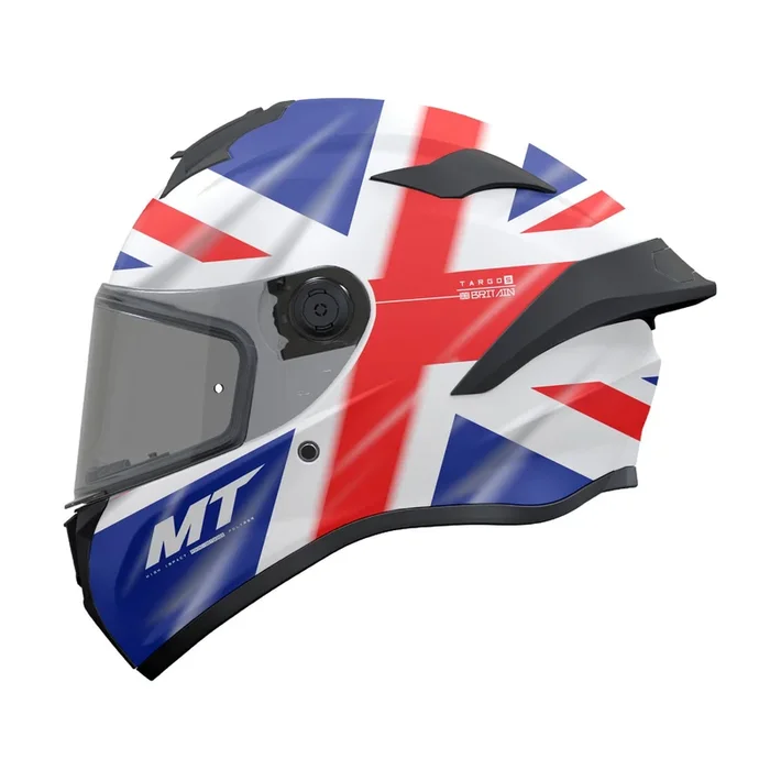 MT Targo S Helmet Britain Gloss Red White Blue