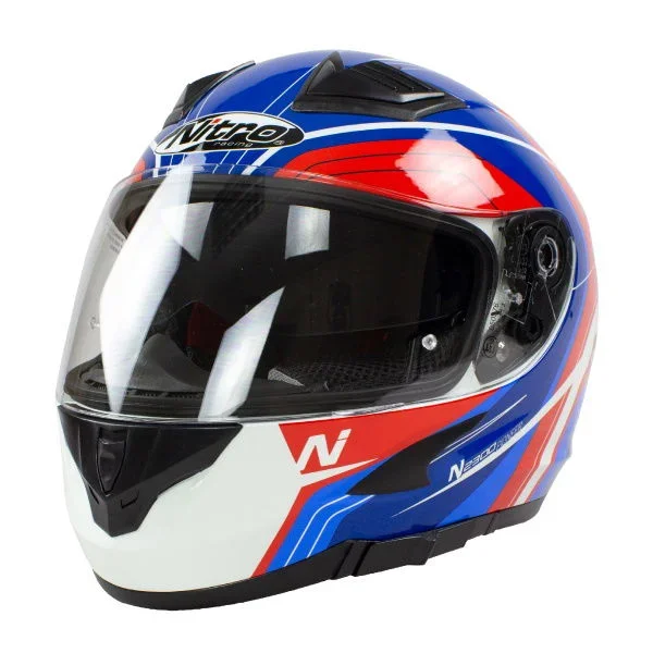Nitro N2300 Pioneer Helmet White Red Blue
