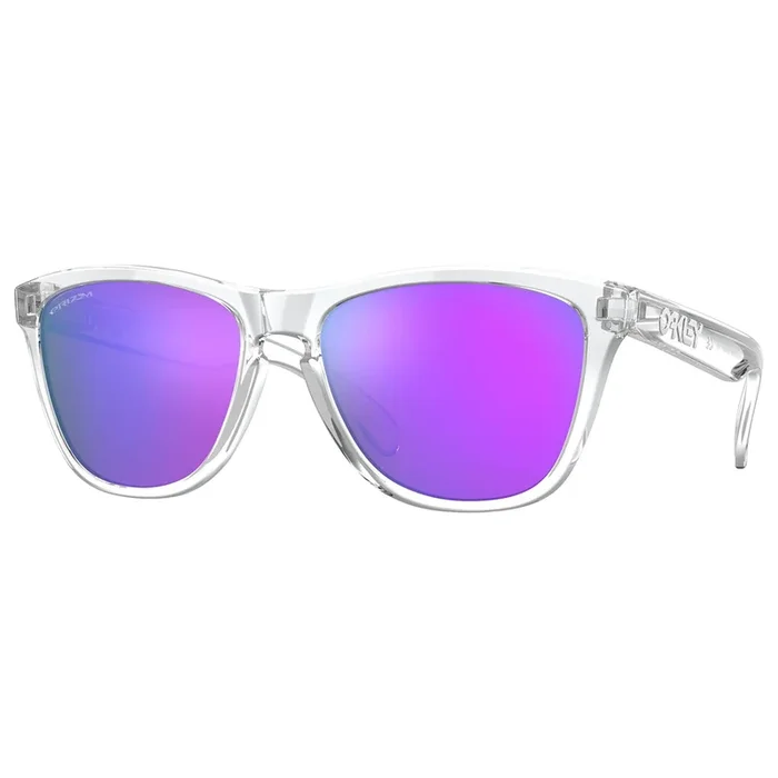 OAKLEY FROGSKINS SUNGLASSES (POLISHED CLEAR) PRIZM VIOLET LENS