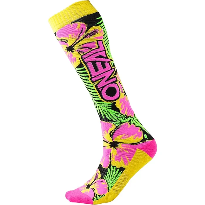 ONEAL PRO MX SOCK ISLAND PINK/GREEN/YELLOW