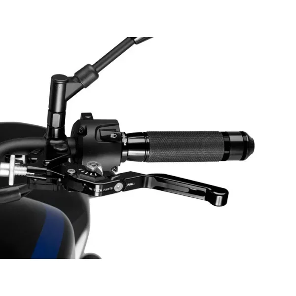 Puig Extendable Folding V3 Clutch (Black Extender With Blue Selector) Silver – Levers