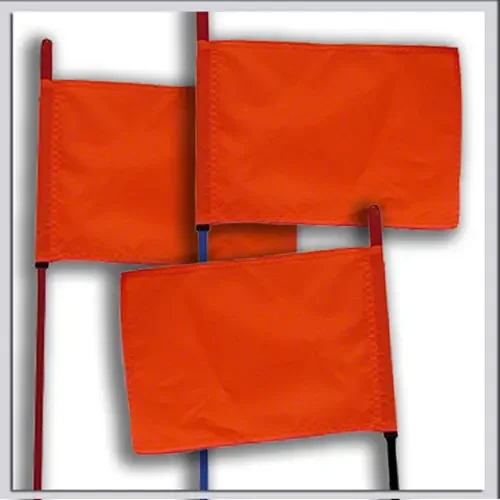RED FIRE STICK W/ORANGE SAFETYFLAG – 4FT