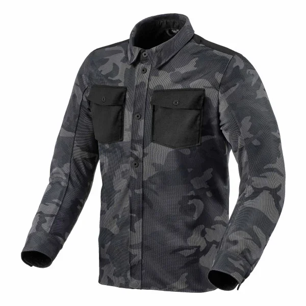 Rev’it! REV’IT Tracer Air 2 Overshirt Camouflage Black/Grey – Riding Shirts/ Overshirts