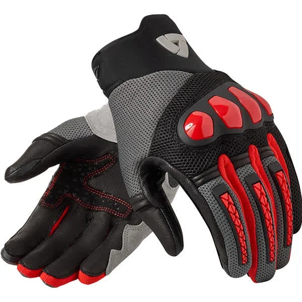 Rev’it Speedart Air Leather Gloves – Grey / Red