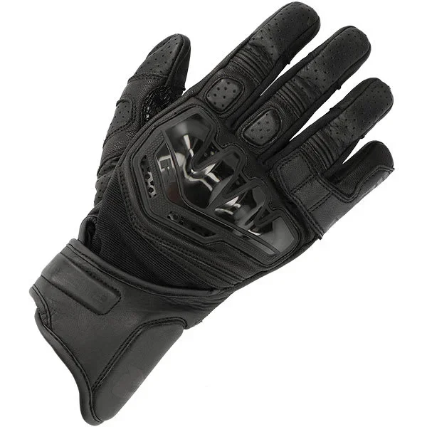 Richa Stradale Stealth Leather Gloves – Black / Black