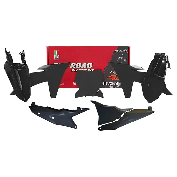 RTECH PLASTIC KIT (6PC) (BLACK) KTM SX125/250/300 23-24 SXF250/350/450 23-24 XCF125/250/300/350/450 23-24